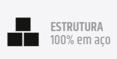 Estrutura 100% em aço