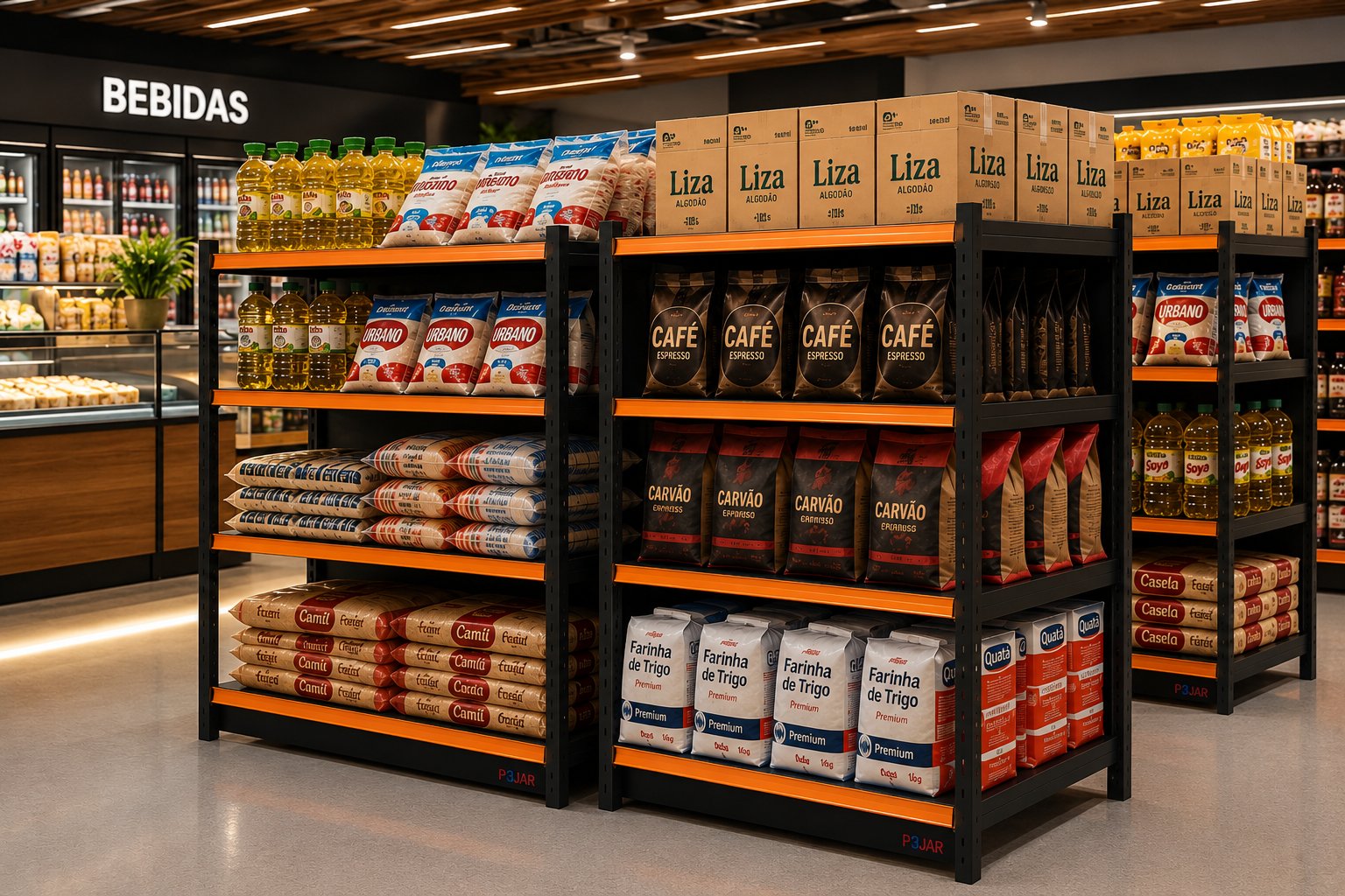 Gôndola Rack em ambiente de loja